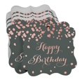thumbnail image 3 of Inkdotpot Real Rose Gold Foil Bracket Shape Paper Hang Tags Happy Birthday Favor Tags Pack Of 100, 3 of 6