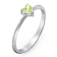 thumbnail image 3 of Heart Birthstone Ring - Peridot (August), 3 of 6