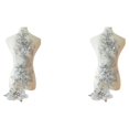 thumbnail image 3 of relayinert Belle Robe en Dentelle Florale Applique Patch pour Robes de Mariage Uniques Robe de Mariage Unique Dentelle Applique Gris 2Set, 3 of 6