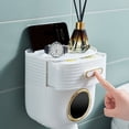thumbnail image 1 of Deals of The Day! Gspmoly Toilet Tissue Holders Bathroom Tissue Box Toilet Paper Box Wall Hanging Bathroom Watertight Punch- Toilet Paper Roll Storage Rack Deals of The Day, 1 of 9