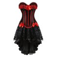 thumbnail image 1 of DPTALR Women's Lace Bow Tie Color Retro Medieval Ball Patchwork Puffy Skirt Set, 1 of 4