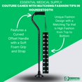 thumbnail image 4 of Essential Medical Supply Couture Offset Fashion Cane with Matching Standing Super Big Foot Tip, Hounds Tooth Style, Hounds Tooth Style, 1 Count, 4 of 4