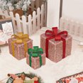 thumbnail image 4 of Christmas Lighted Gift Boxes,Lighted Gift Boxed Christmas Decorations,Light Up Gift Box,Christmas Lighted Boxes Remote Control Set Of 3,LED Outdoor Christmas Boxes Present Decorations Outdoor Yard, 4 of 6