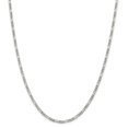 thumbnail image 1 of 925 Sterling Silver 3mm Figaro Chain Anklet, 1 of 5