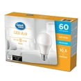thumbnail image 1 of Great Value 60W A19 Soft White LED bulbs 8-pack, 1 of 2