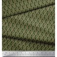 thumbnail image 2 of Soimoi Green Silk Fabric Square Geometric Decor Fabric Printed Yard 42 Inch Wide, 2 of 3