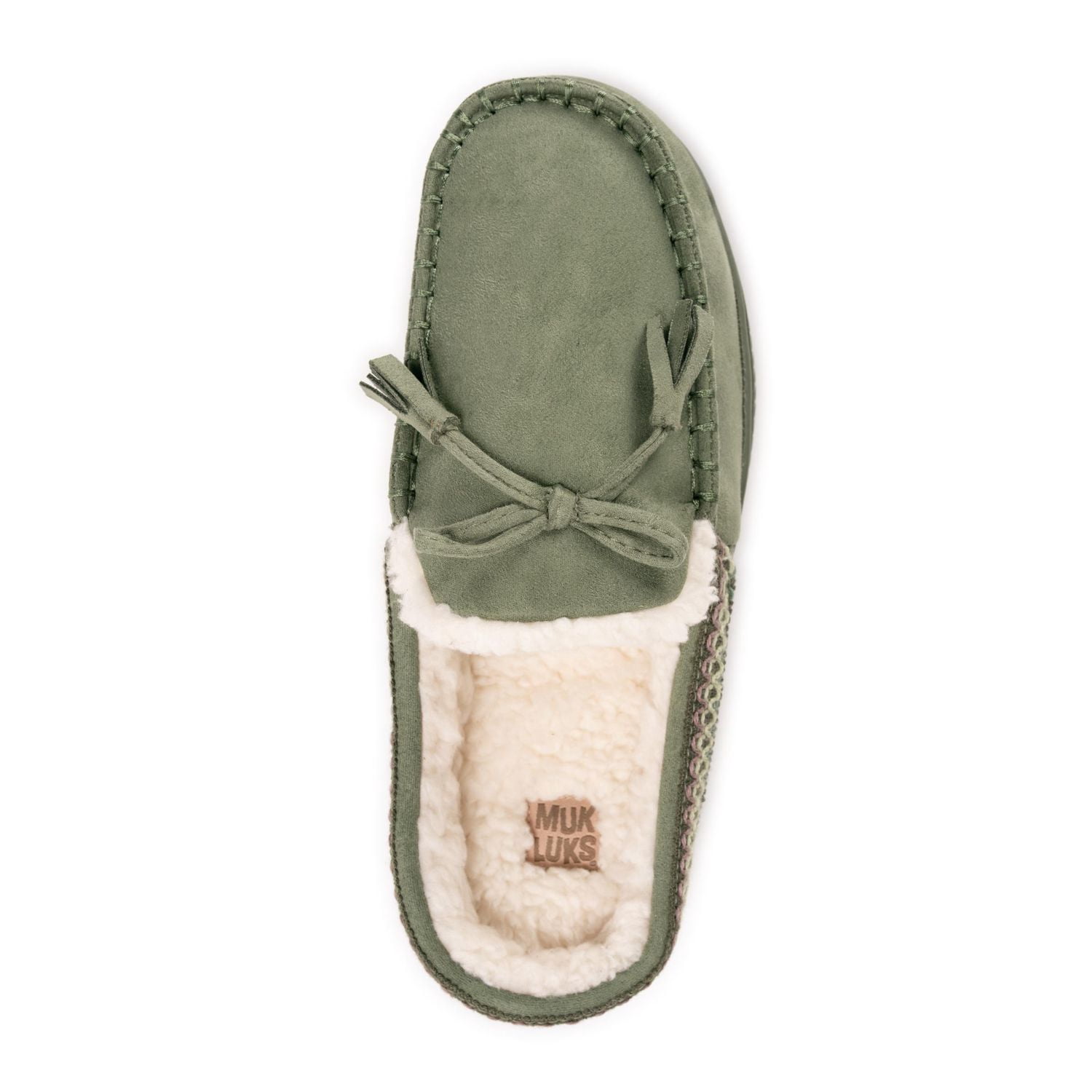MUK LUKS Chaussons mules style bateau pour femmes, olive, tailles 5-10