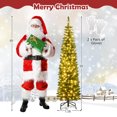 thumbnail image 3 of Costway 6 FT Pre-Lit Pencil Christmas Tree with 180 LED Lights & 390 Branch Tips Party, 3 of 10