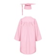 thumbnail image 2 of TTAO Kids Unisex Graduation Gown Robe Cap V Neck Set with 2025 Badge Tassel for School Graduation Pink 33, 2 of 7