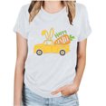 thumbnail image 1 of RKSTN Hauts Grande Taille pour Femmes 2024 Mode d'Été Col Rond T-shirt à Manches Courtes Décontracté Ample Blouse Imprimée Graphique de Voiture de Pâques Hauts, 1 of 4