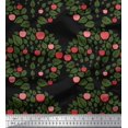 thumbnail image 1 of Soimoi Poly Georgette Fabric Leaves & Fruits Print Fabric by Yard 52 Inch Wide, 1 of 1