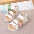 thumbnail image 4 of Rubber Sole Sandals,Flower Design Shoes,Adjustable Straps,Comfortable Outdoor Wear, 4 of 5