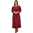 thumbnail image 1 of Bimba Robe Maxi Longue Décontractée en Coton pour Femme à Taille Smockée, 1 of 7