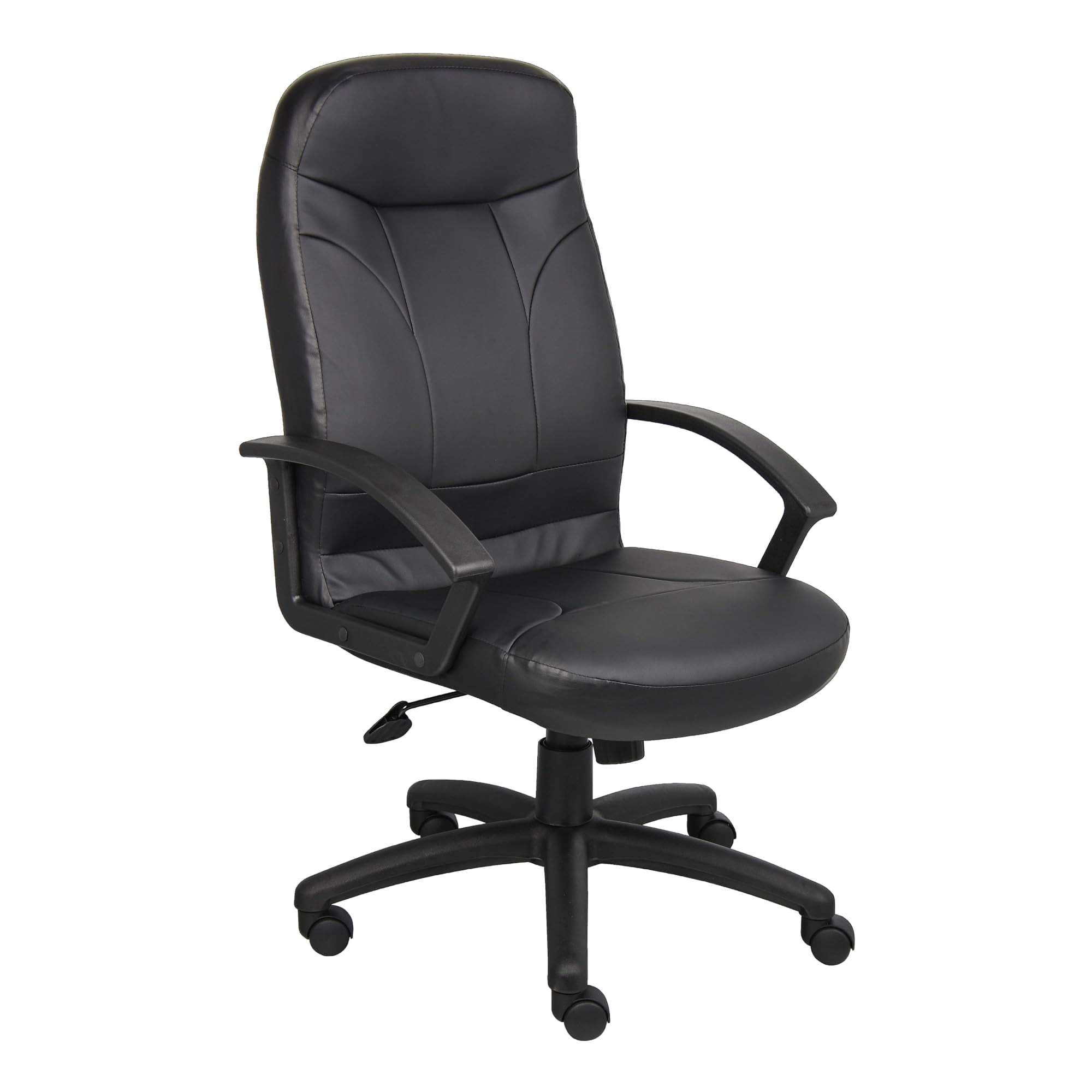 Boss Office Products Executive High Back Faux Leather Office Chair in Black