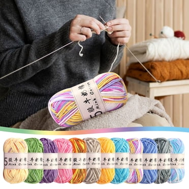 Clearance Tyidzon Wool Yarn for Crocheting Soft Crochet Thread Yarn, Lightweight Wool Yarn for Crochet Hand Knitting Crocheting Crafting