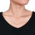 thumbnail image 2 of Collier chic en chaîne rolo rectangulaire de Miabella en argent sterling, 2 of 5