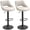 Cream White, variant on HOMCOM Bar Stools Set of 2 Swivel Adjustable Counter Height Barstools