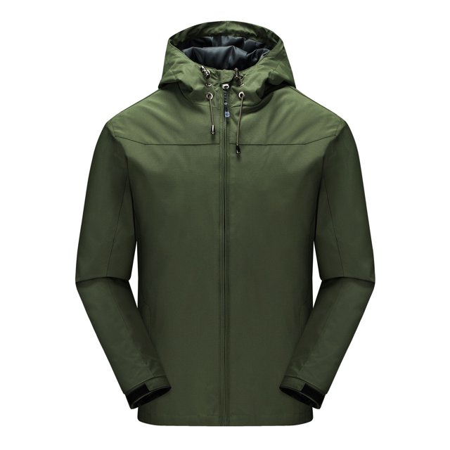 EGNMCR Jackets for Men Men's Four Seasons Jacket Outdoor Mountaineering Solid Color Jacket