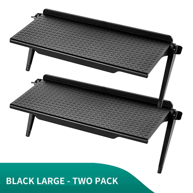 Agiferg Support d'Écran d'Ordinateur Sans Perçage en Plastique pour Téléviseur, Boîtier Décodeur, Support d'Écran, Routeur, Étagère de Rangement 2 Pcs