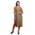 thumbnail image 1 of Bimba Kurti Droite Décontractée Imprimée Haut à Manches 3/4 Longue Kurta Robe pour Femmes, 1 of 6