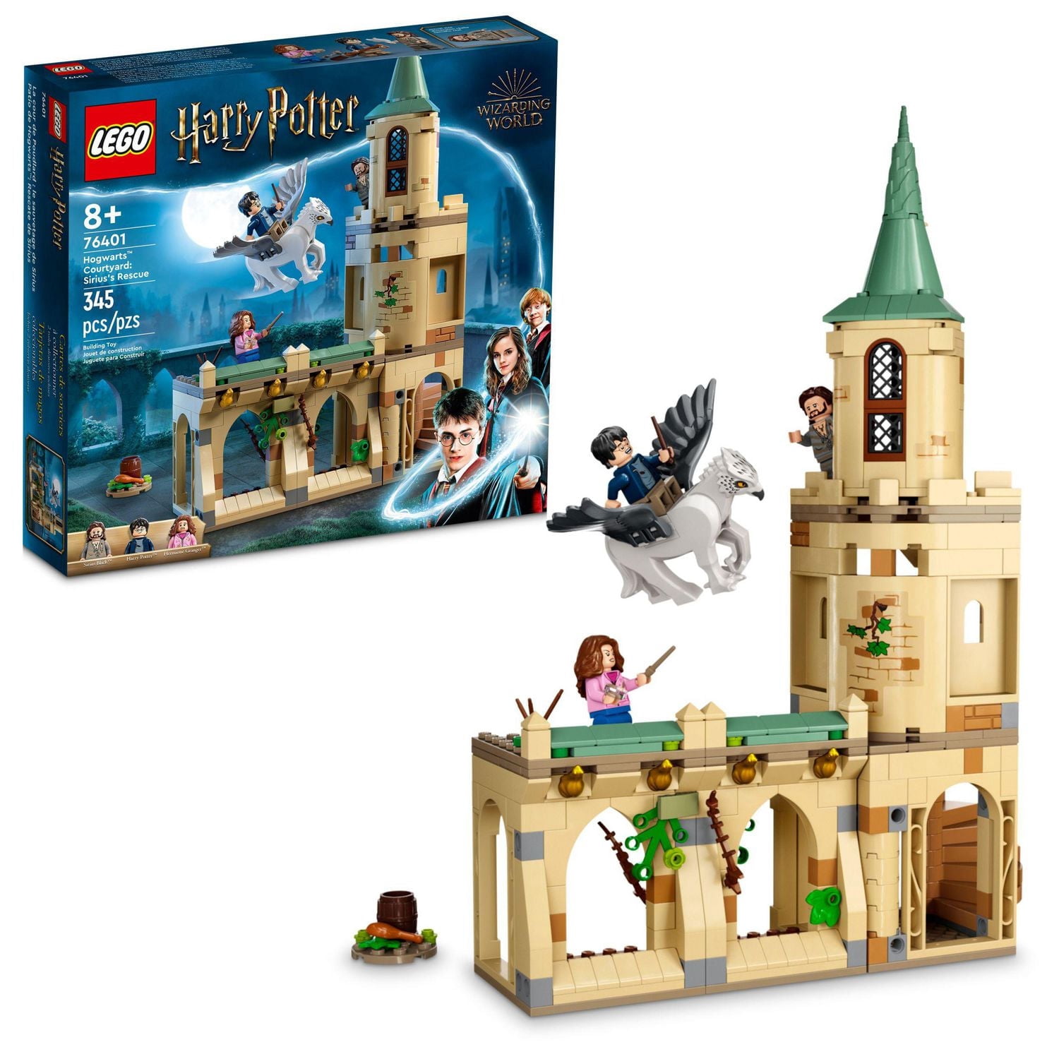 LEGO Harry Potter Hogwarts Courtyard: Sirius’s Rescue 76401 Toy Building Kit (345 Pieces)