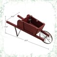 thumbnail image 2 of Gymax Jardinière Chariot en Bois Décoratif Intérieur/extérieur Chariot Rustique pour Fleurs avec Roue Rouge, 2 of 10