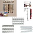 thumbnail image 2 of Abbracc 9 Pieces Adhesive Jewellery Organiser Hooks Wall Mounted Rack Plastic Hanger for, 2 of 8
