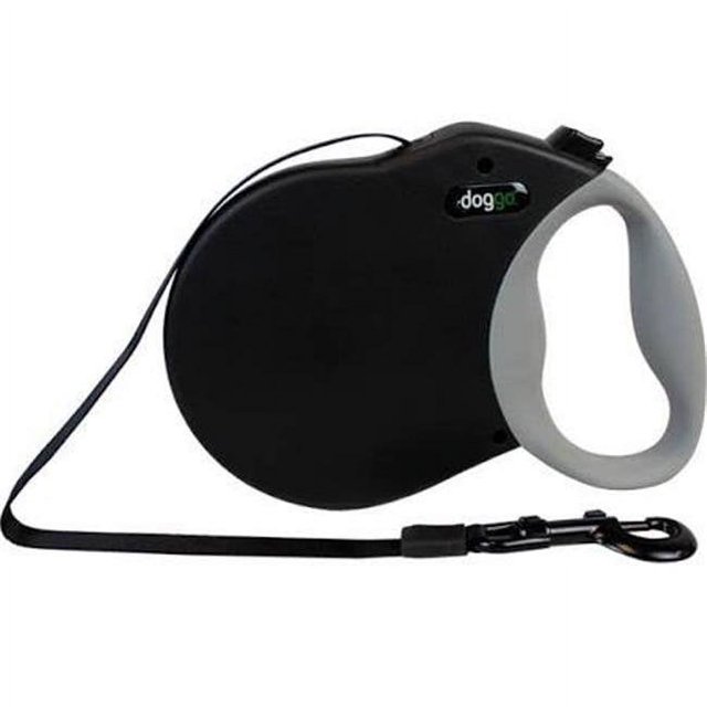 Pet Adventures Worldwide 224049 Laisse pour Chien Rétractable de 24 Po avec Prise Douce - Noir