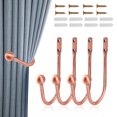 thumbnail image 1 of 4Pcs Curtain Holdbacks Curtain Tiebacks Hooks Tie Backs for Curtains Curtain Holders for Wall Curtain Holder Curtain Tie Backs Wall Mount for Living Room, Bedroom and More(Bronze Colour), 1 of 7