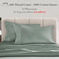thumbnail image 3 of California Design Den 100% Cotton Pillowcases, Pillow Case Set of 2, Luxury 400 Thread Count Sateen Pillowcases, Match with Our 400 Thread Count Sheets, 3 of 5
