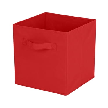 Mainstays Storage Cube Fabric Basket Bin - Foldable, Great for Nursery, Playroom, Closet, Home Organization