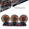 thumbnail image 4 of Ventilateur Portable pour Allume-Cigare, Ventilateur de Voiture 3 Têtes 2 Vitesses Rotation 360 Degrés Ventilateur de Refroidissement pour Voiture Van Camion SUV RV, 4 of 7
