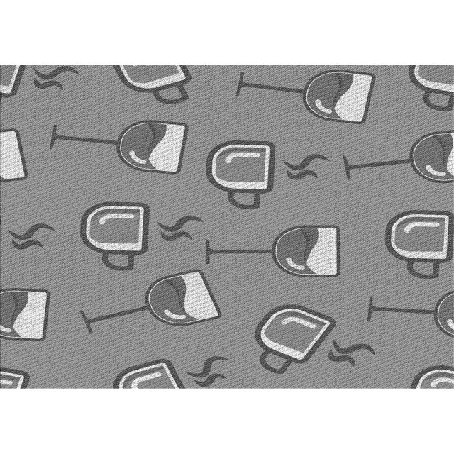 Ahgly Tapis Rectangulaire Lavable en Machine Intérieur Transitionnel Gris Foncé, 4 Pieds x 6 Pieds