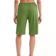 thumbnail image 3 of Plebaso Knee Length Shorts for Women Drawstring Lounge Long Shorts Summer Athletic Shorts with Pockets, 3 of 4