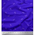 thumbnail image 1 of Soimoi Blue Rayon Fabric Leaves & Dots Print Sewing Fabric BTY 42 Inch Wide, 1 of 3