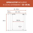 thumbnail image 2 of hauck Open N Stop Pressure Fit with 3.5" Extension Baby Safety Gate, 2 of 7