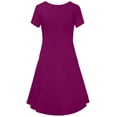 thumbnail image 3 of FAIWAD Robe de Maternité à Col Rond à Manches Courtes pour Allaitement, Robe d'Allaitement pour Femmes, Ample et Confortable, Ligne A, Robes de Grossesse, 3 of 3
