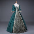 thumbnail image 2 of JGGSPWM Robe Victorienne Renaissance Médiévale pour Femmes Vintage en Dentelle à Coutures Corset de Princesse Robe de Bal Bleu P, 2 of 3