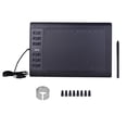 thumbnail image 1 of Flyflise 10x6 Inch Graphics Tablet 8192 Pressure Levels Battery-Free Pen Black, 1 of 8