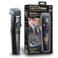 thumbnail image 1 of Vacutrim Cordless Mens Beard Trimmer, Rechargeable Electric Shaver with 20 Trim Setting Calibration Dial and Built-in Vacuum for Mustache, Sideburns. Facial Hair, Black, 7.5", As Seen On TV, 1 of 10