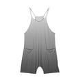 thumbnail image 3 of Plebaso Girls Summer Sleeveless Casual Solid Color Romper Spaghetti Strap Shorts Jumpsuit With Pockets, 3 of 6