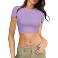thumbnail image 1 of Women's Casual Printing Shirts Round Neck Short Sleeve Polyester for Summer Outings, 1 of 3