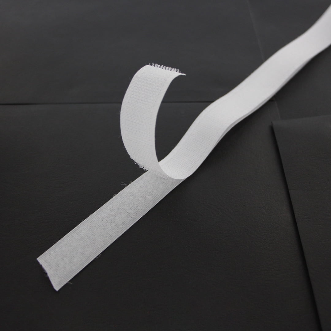 ESPRIT Sew-On Hook and Loop Tape, White, 19 mm (0.75 in) × 1 m (1.09 yd)