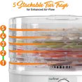 thumbnail image 3 of NutriChef Food Dehydrator Machine - Professional Electric Multi-Tier Food Preserver, Meat or Beef Jerky Maker, Fruit /Vegetable Dryer with 5 Stackable Trays, High-Heat Circulation - (PKFD06), 3 of 8