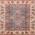 thumbnail image 1 of Ahgly Company Indoor Square Abstract Burly Brown Oriental Area Rugs, 7' Square, 1 of 6