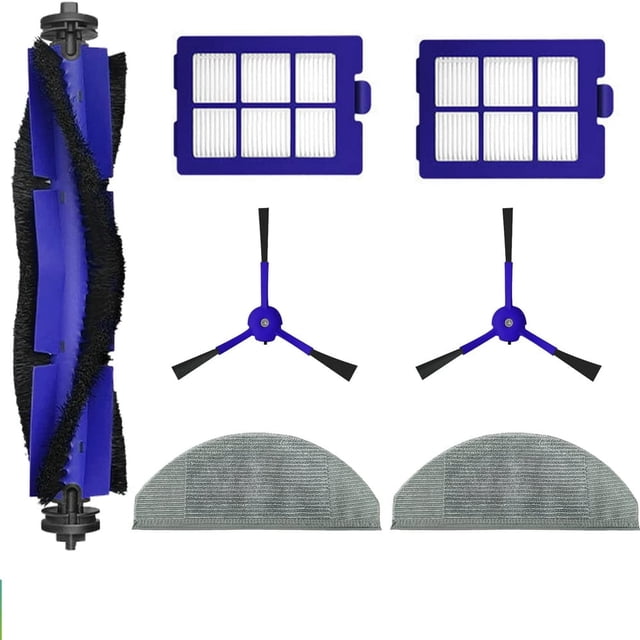 Part Accessories Compatible for Eufy RoboVac X8 1 Main Brush 2 Hepa Filters 2 Side Brushes 2 Mop Pads