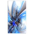 thumbnail image 1 of Symmetrical Large Blue Fractal Flower - Floral Canvas Art Print - 20x40, 1 of 4