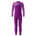 thumbnail image 3 of Choomomo Combinaison de Danse Ballet à Manches Longues pour Filles, Violet 10, 3 of 7