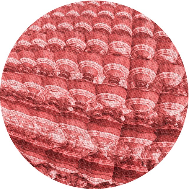 Ahgly Company Tapis d'Intérieur Ronds Transitionnels Rouges Lavables à la Machine, 8 Pieds Rond