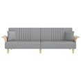 thumbnail image 2 of vidaXL Sofa Bed with Armrests Light Grey Fabric, 2 of 5
